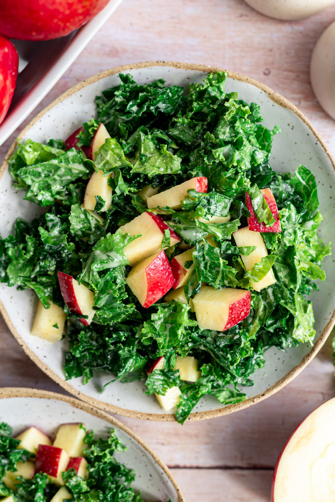 Vegan Kale Apple Slaw